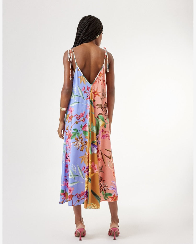 Vestido Patchwork Estampado Olivia - Patchwork